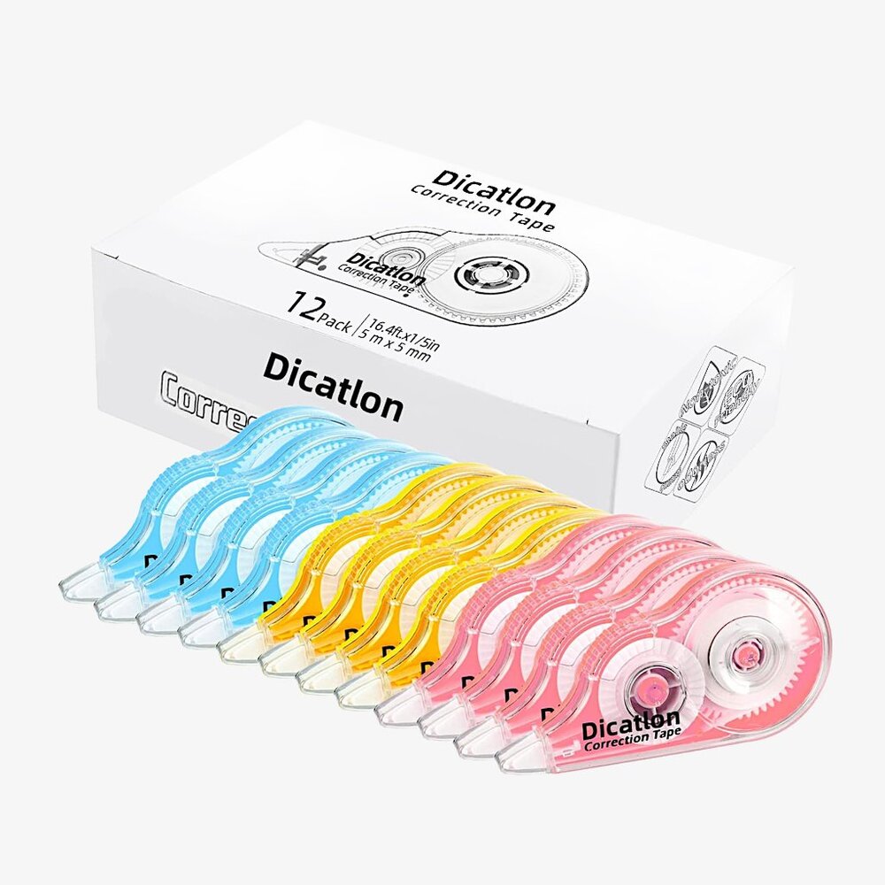 Correction Tape, White, 12m x 5mm, 11pk